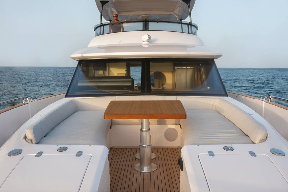 Lounge area on bow