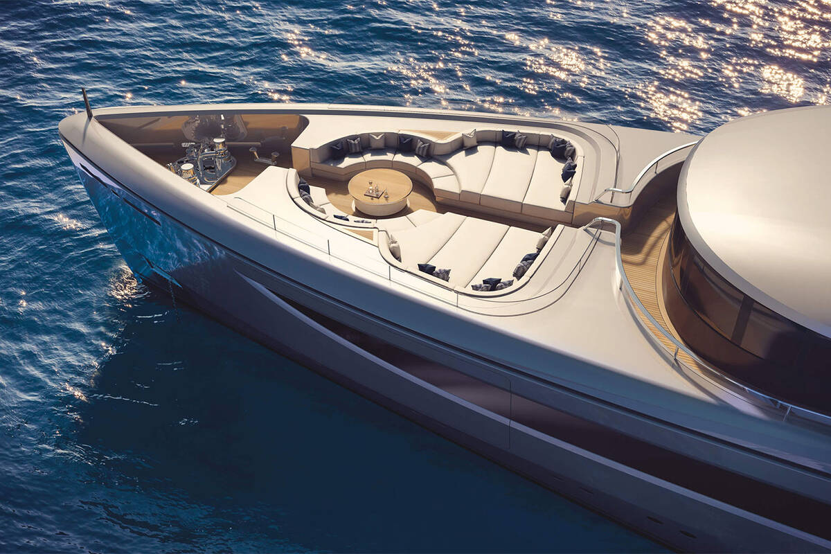 Lounge area on bow