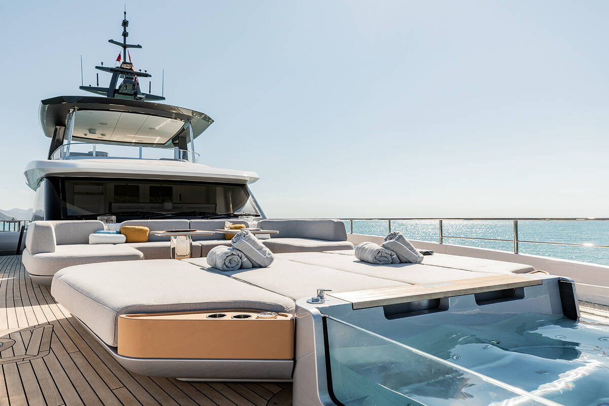 Lounge area on bow