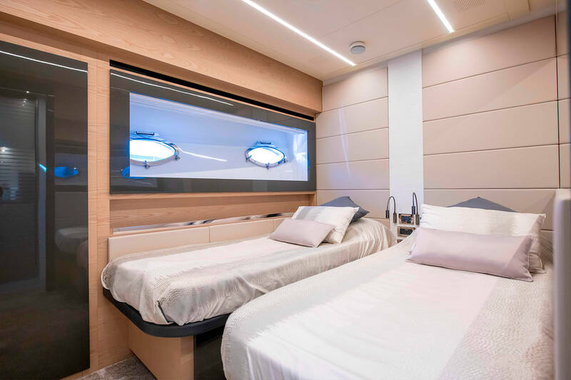 Guest cabin with twin beds