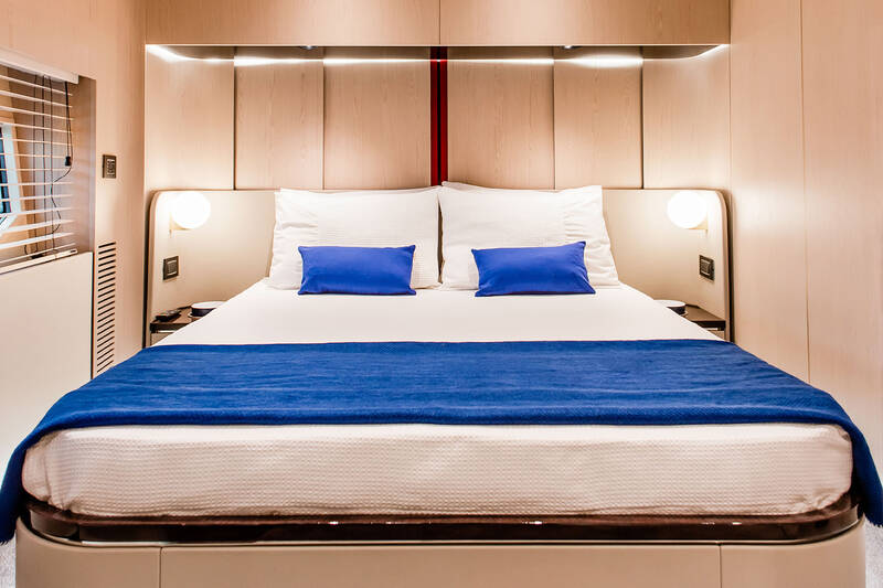 Guest cabin on port side