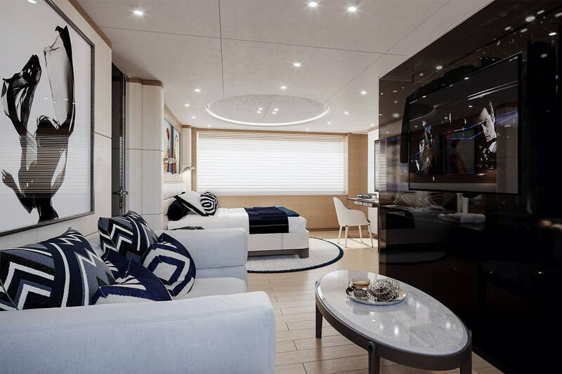 Owner's cabin on main deck