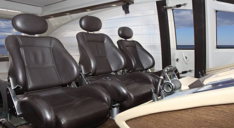 Three seats on helm station