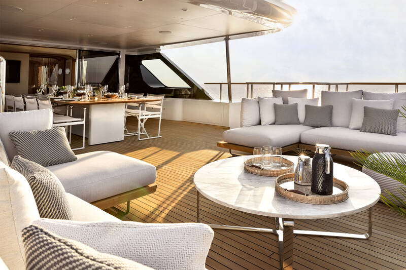 Lounge area on aft upper deck