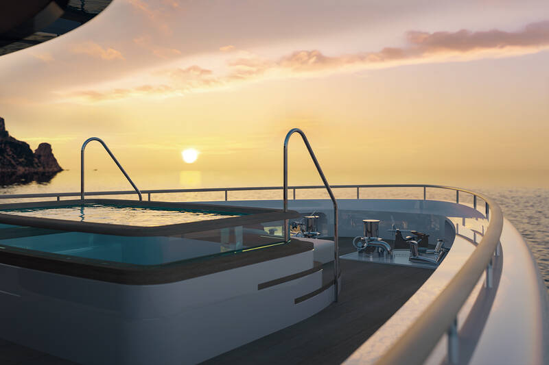 Lounge area on bow