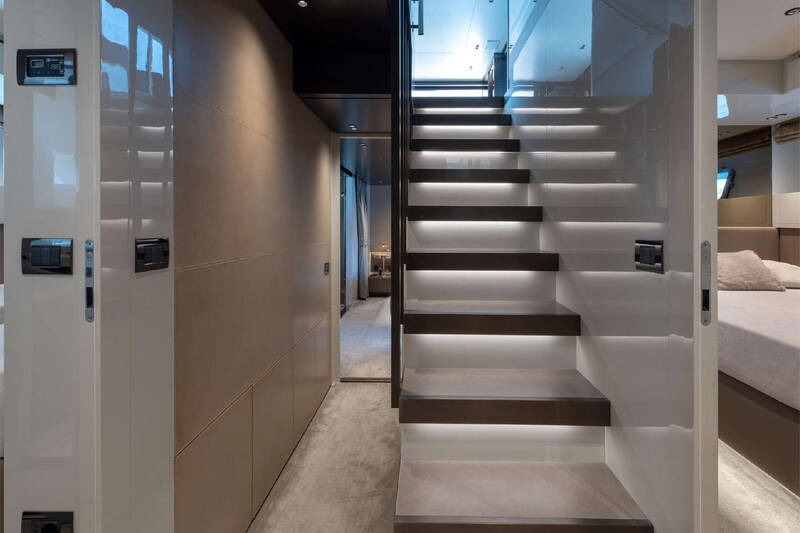 Stairs to lower deck