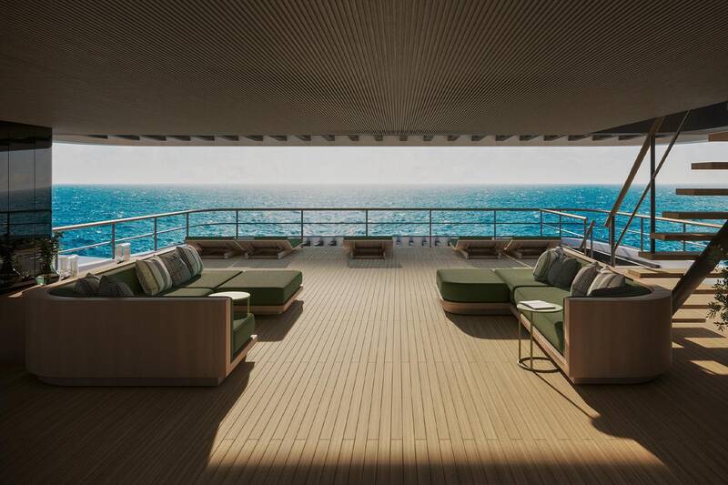 Lounge area on aft upper deck