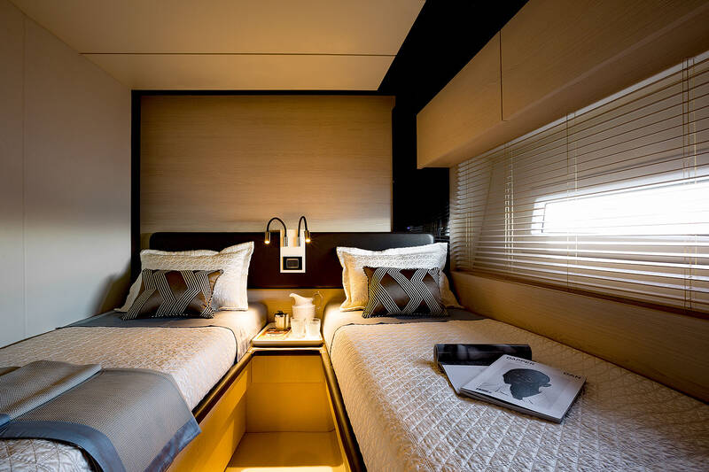 Guest cabin on starboard side