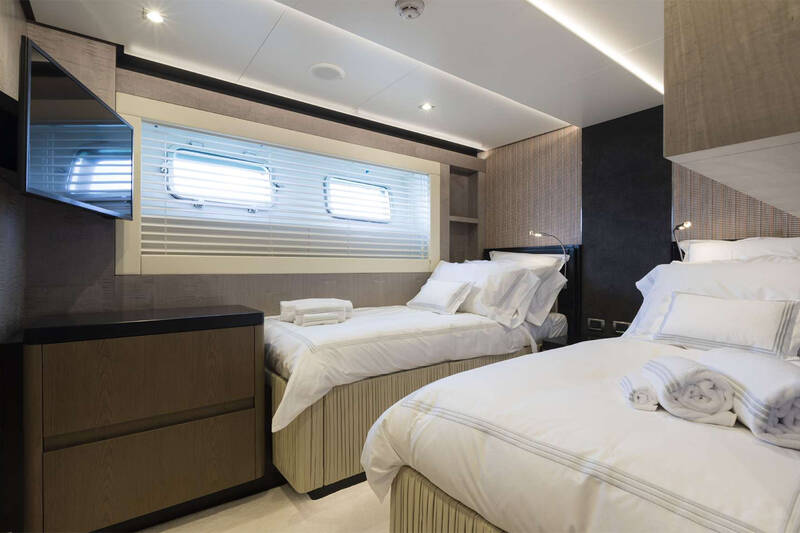 Guest cabin on starboard side