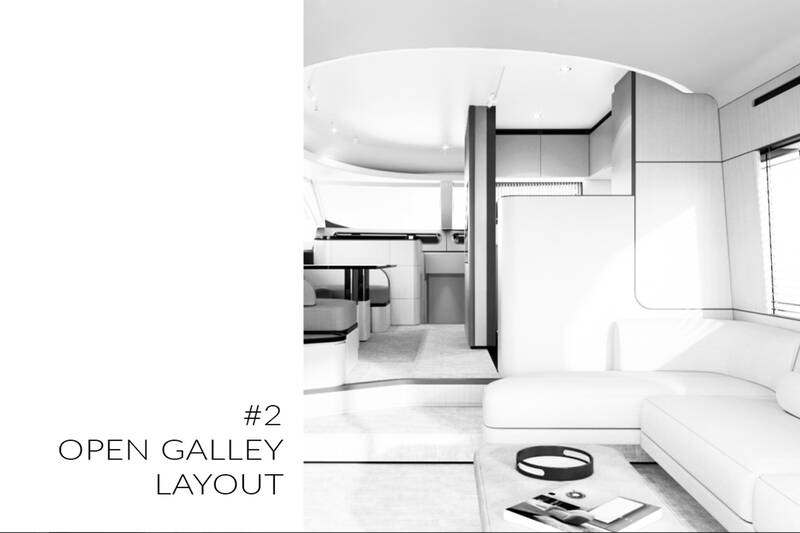 Main deck - Open galley layout