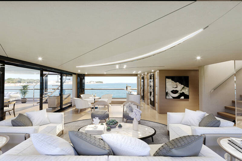 Salon on upper deck (optional configuration)