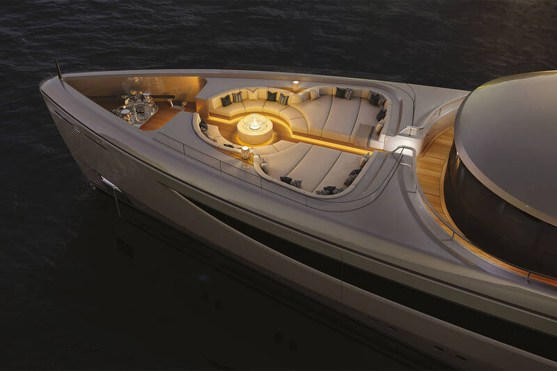 Lounge area on bow