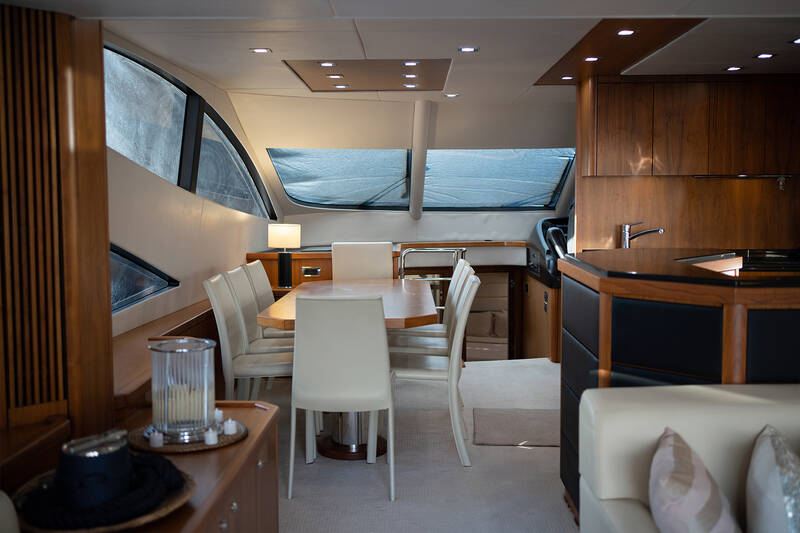 Dining area in saloon