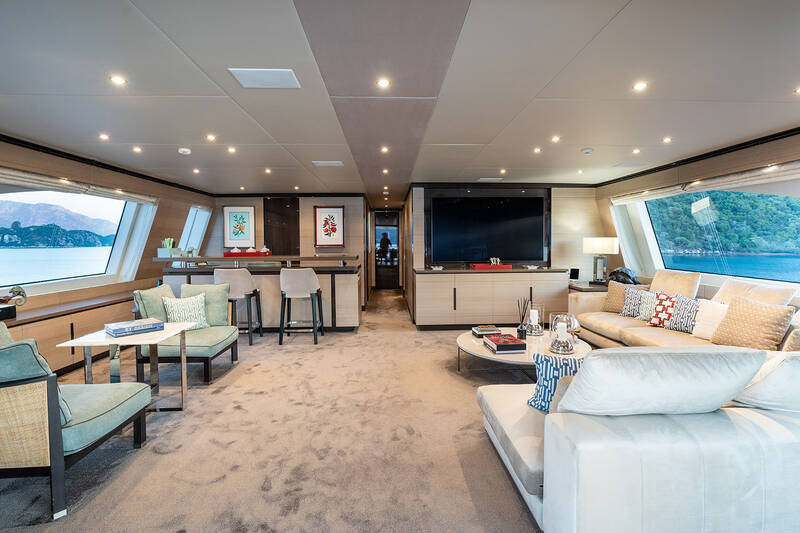 Sky lounge on the upper deck