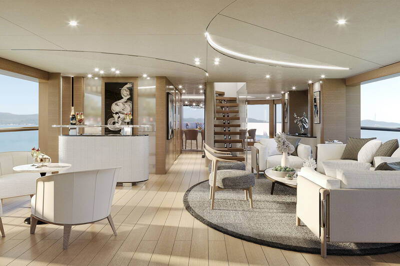 Salon on upper deck (optional configuration)