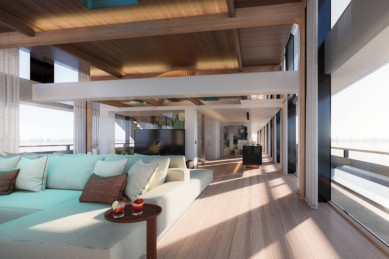 Upper deck salon