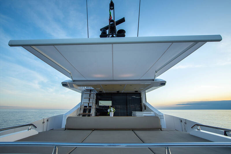 Awning on aft cockpit