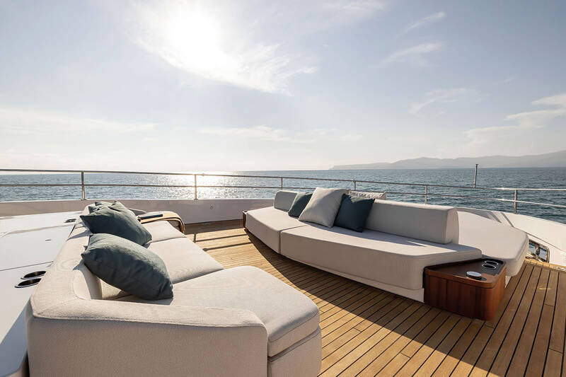 Lounge area on bow