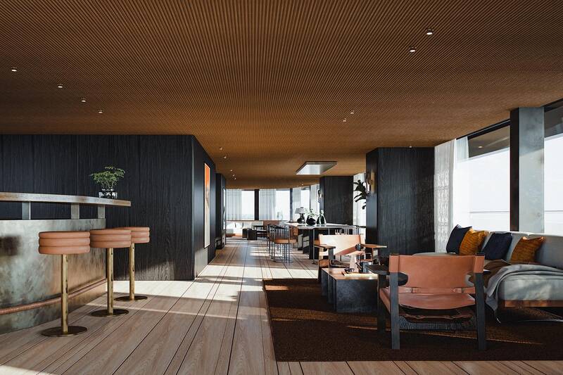 Upper deck salon