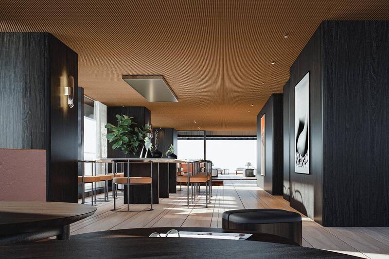 Upper deck salon