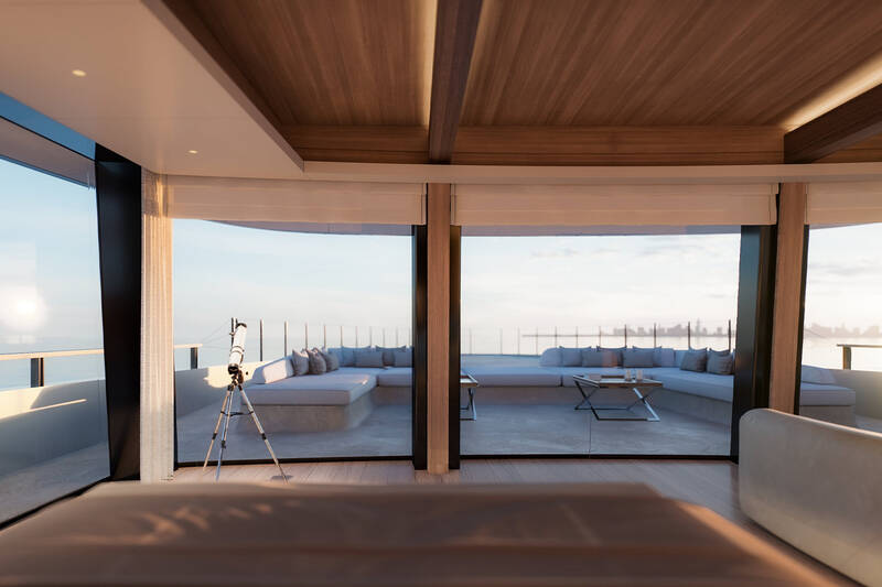 Owner's apartment on bow upper deck