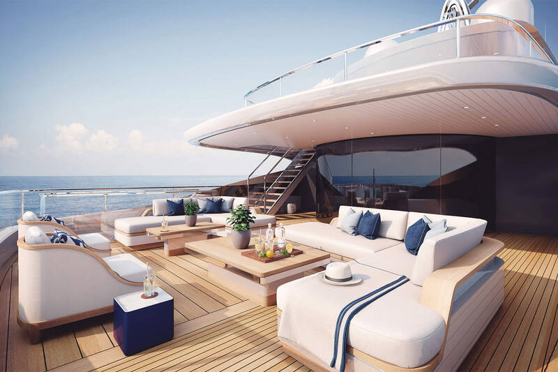 Upper deck aft relaxing area