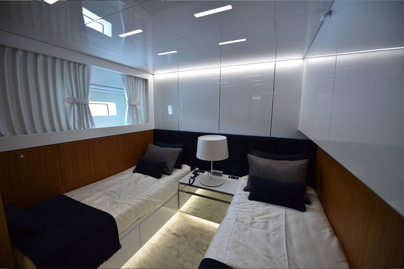 Guest cabin on starboard side