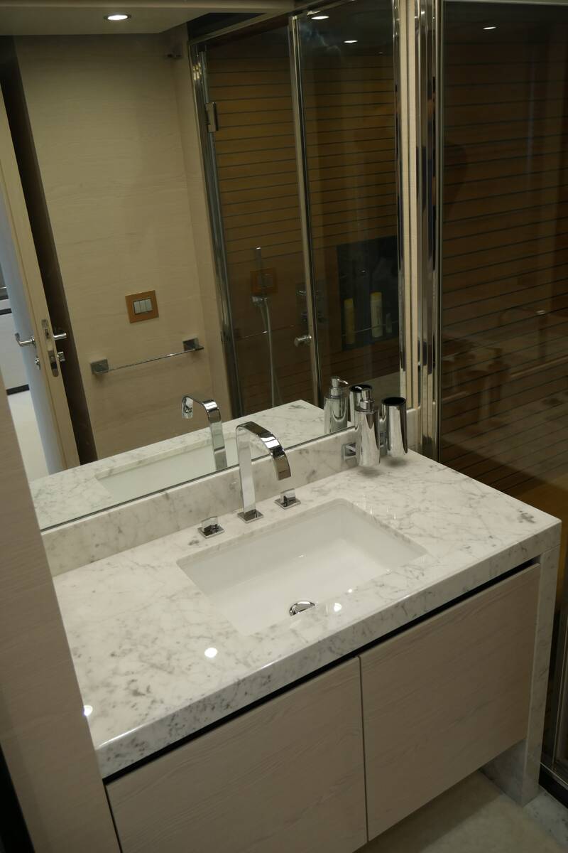 The master bathroom