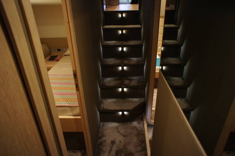 The corridor on the lower deck