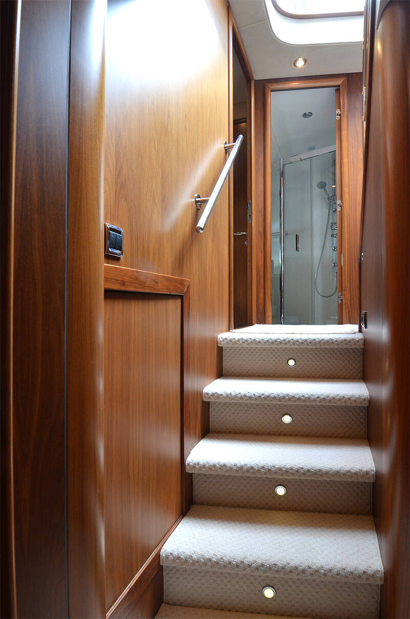 Stairs to master cabin
