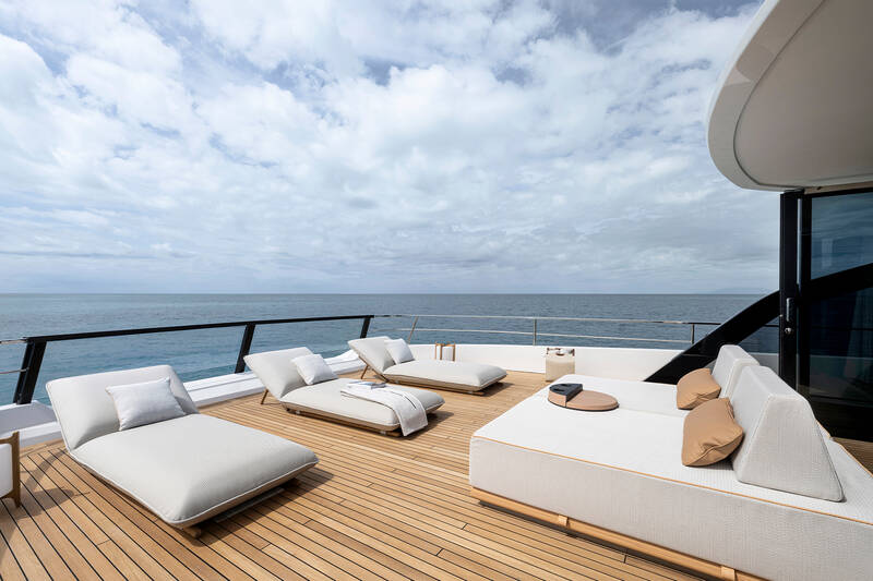 Lounge area on aft upper deck