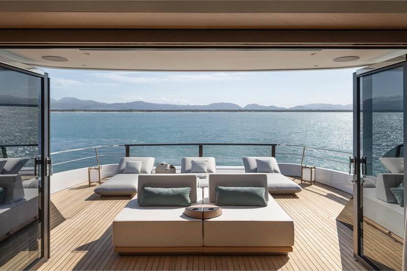 Lounge area on aft upper deck