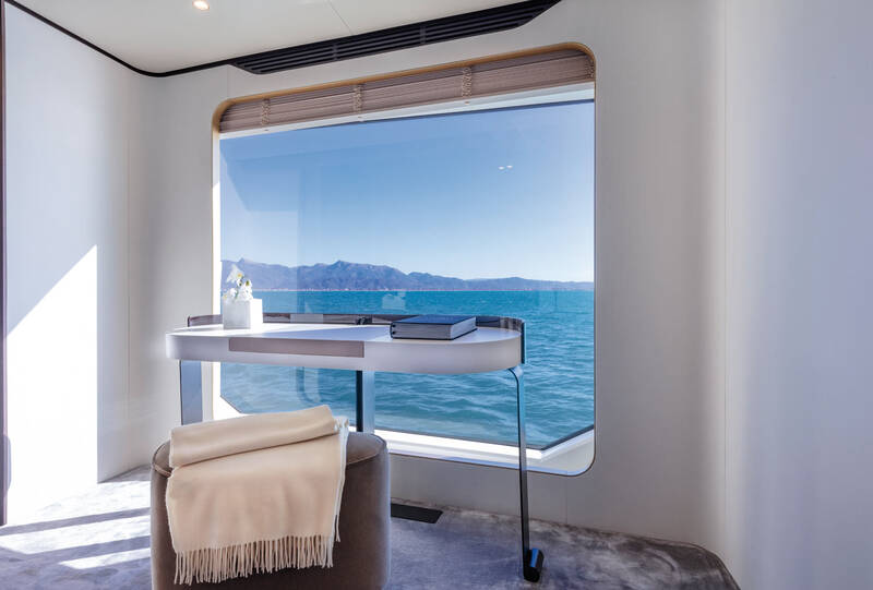 Vanity table in owner's cabin