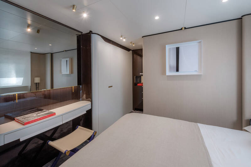 VIP cabin on the port side