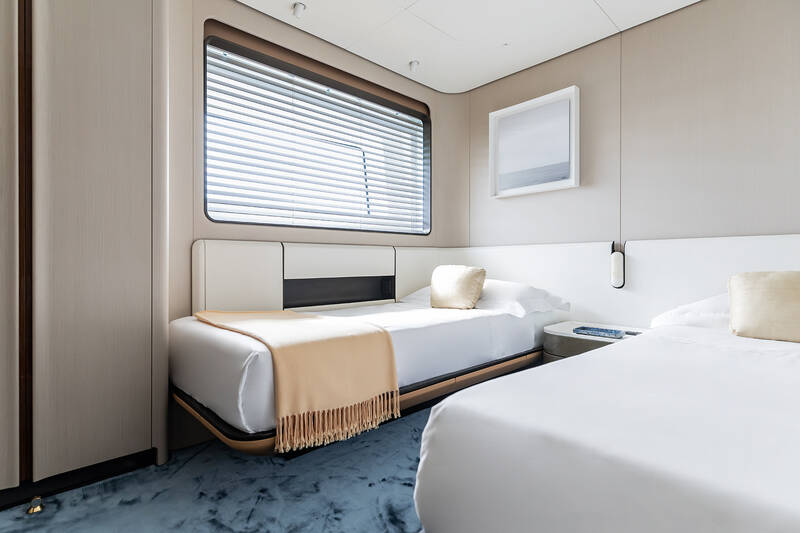 Guest cabin on lower deck
