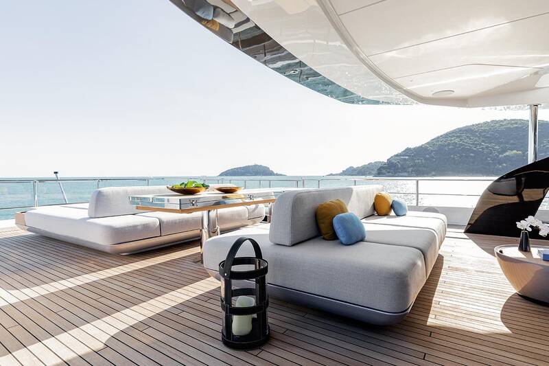 Lounge area on aft upper deck