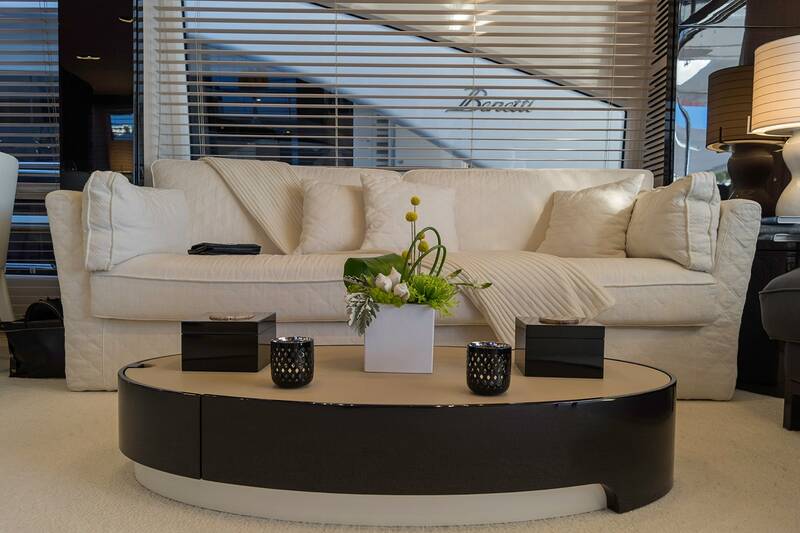 Salon sofa on starboard side