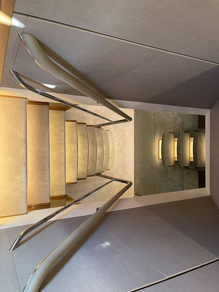 Staircase to lower deck