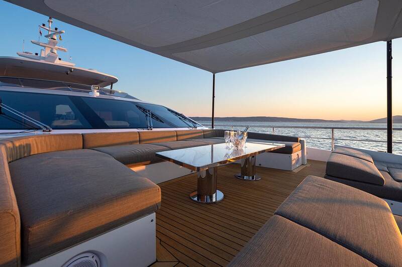 Lounge area on bow