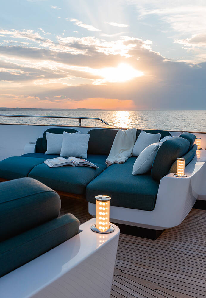 Lounge area on bow