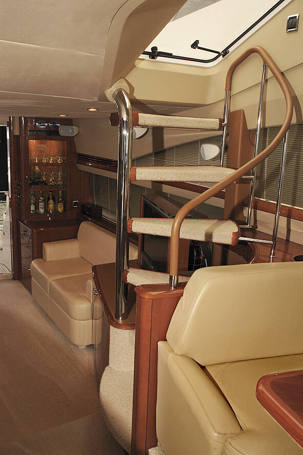 Stairs to flybridge