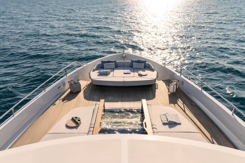 Lounge area on bow