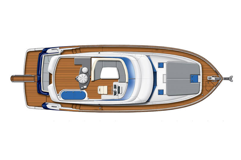 Flybridge deck Magellano 43 Flybridge