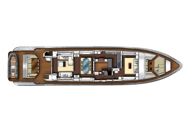 Main deck (Media room) Azimut Grande 100