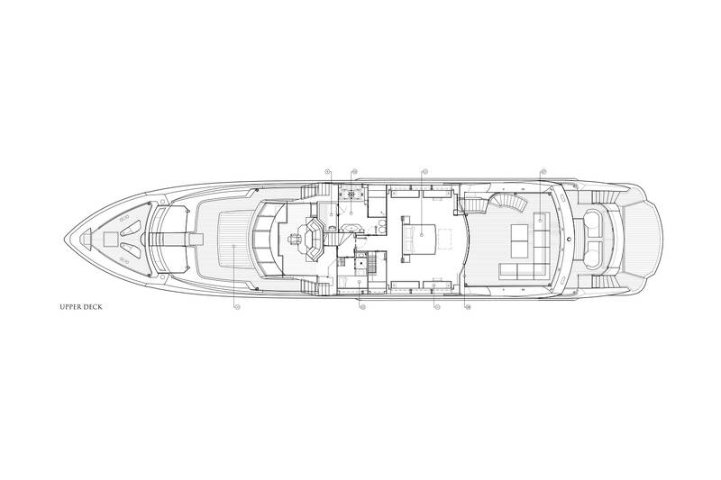 Upper deck with owner's cabin