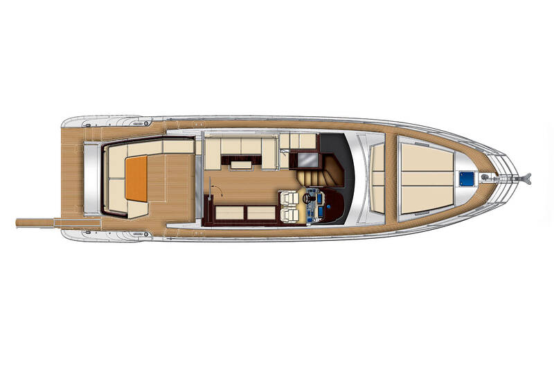 Main deck (2 chairs and a sofa on the port side) Azimut 55S